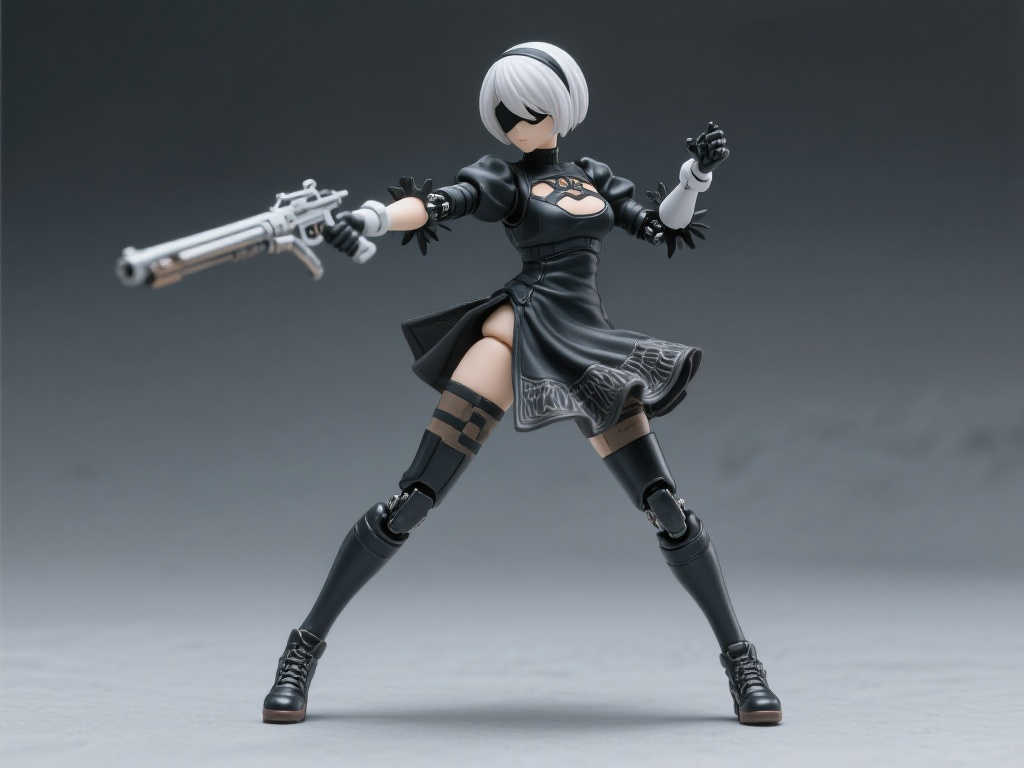 《尼尔：机械纪元》2B 15厘米可动模型精细再现标志性设计